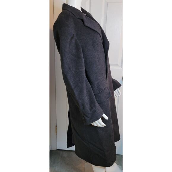 Cross & Winsor Wool Cashmere Blend Overcoat Long Trench Men's 44R Gray - Picture 4 of 10